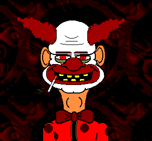evil clown in hell