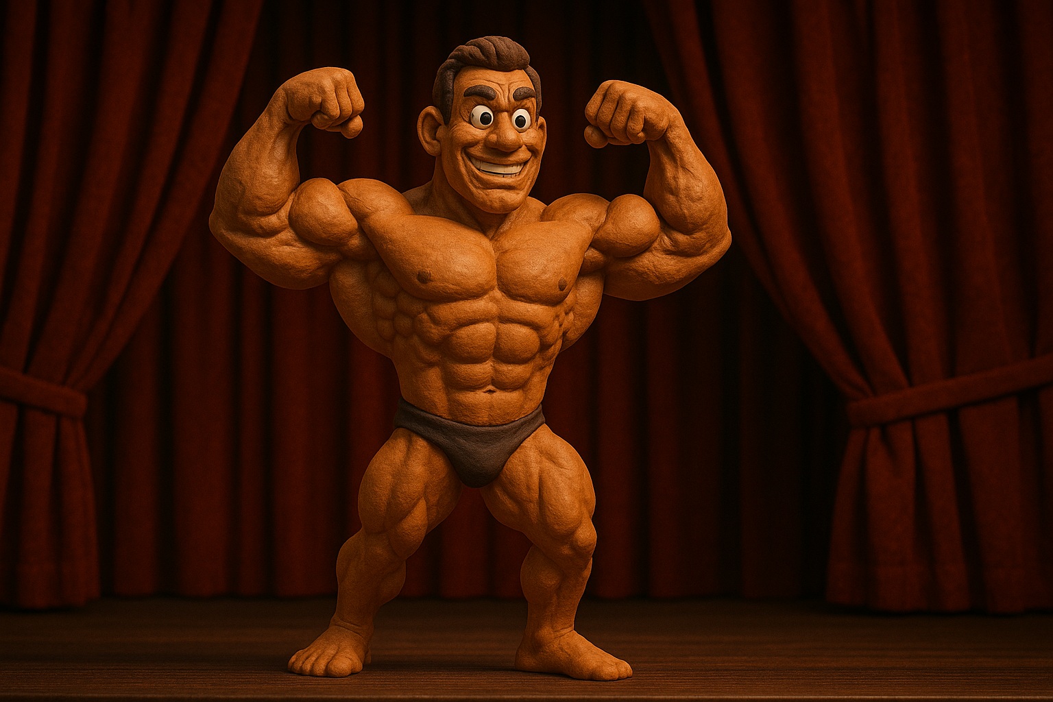 bodybuiolder flexing