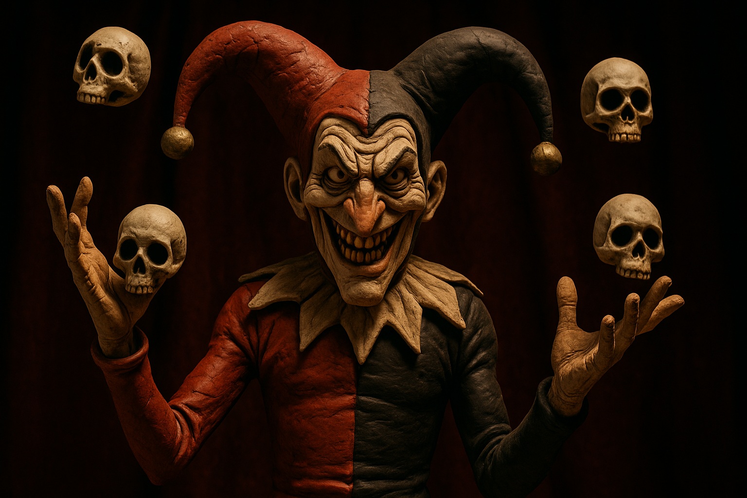 jester juggling skulls