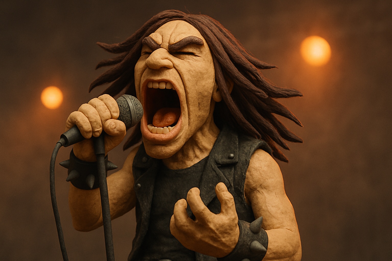 heavy metal singer on stage